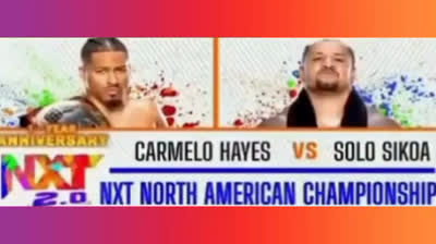 CARMELLO HAYES VS SOLO SIKOA - NXT 13 DE SEPTIEMBRE DE 2022
