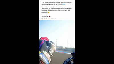 Tortazo en moto gp